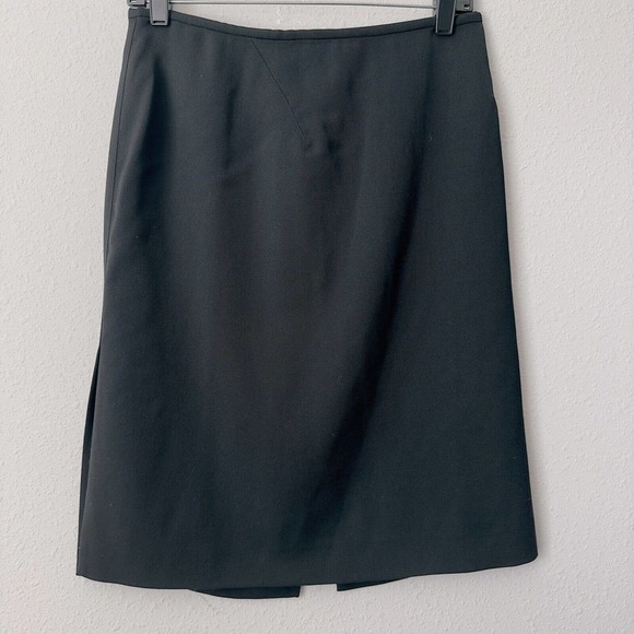 Armani Collezioni Black Double Split Pencil Skirt Sz 4